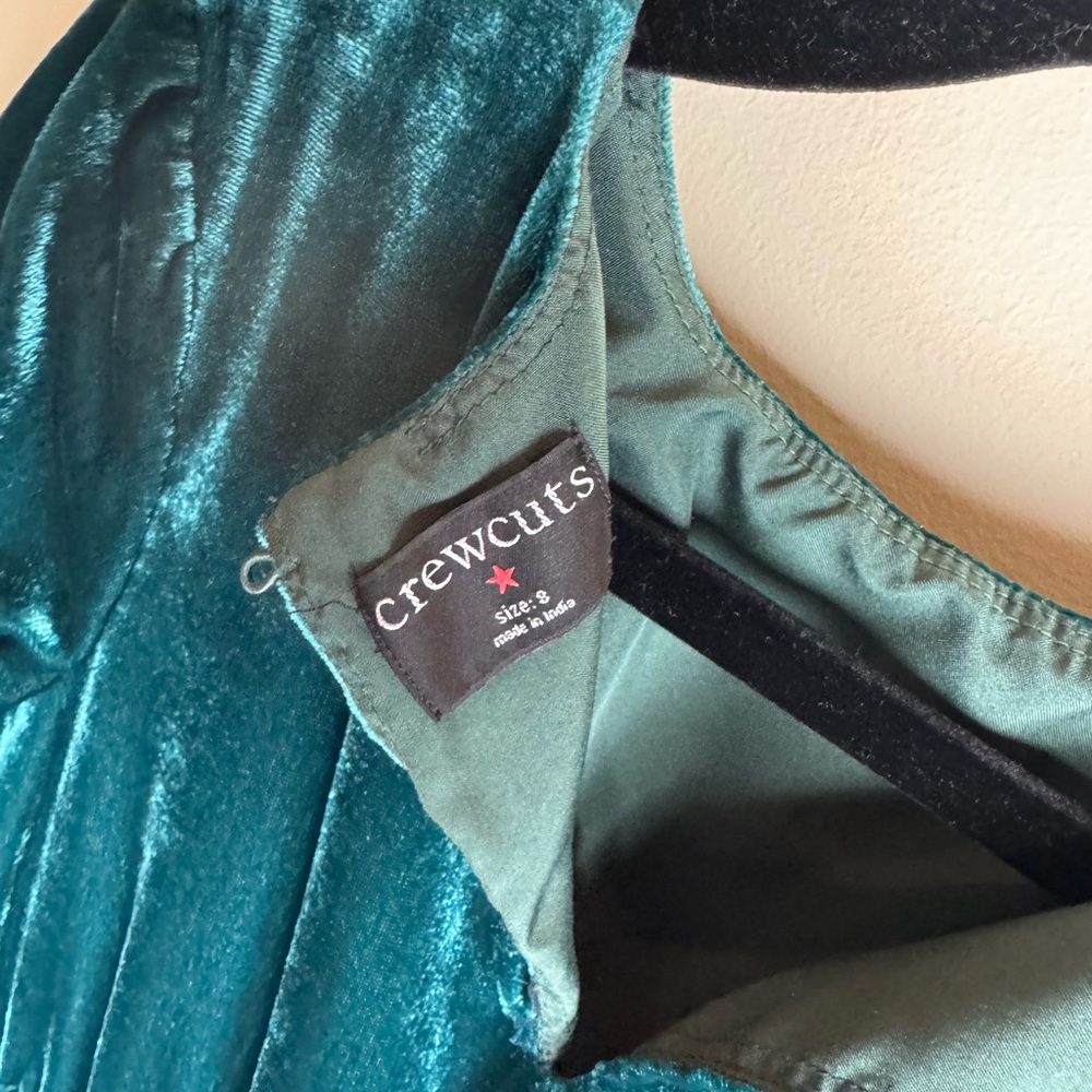 JCrew Forest Green Velvet Dress - Picture 3 of 6